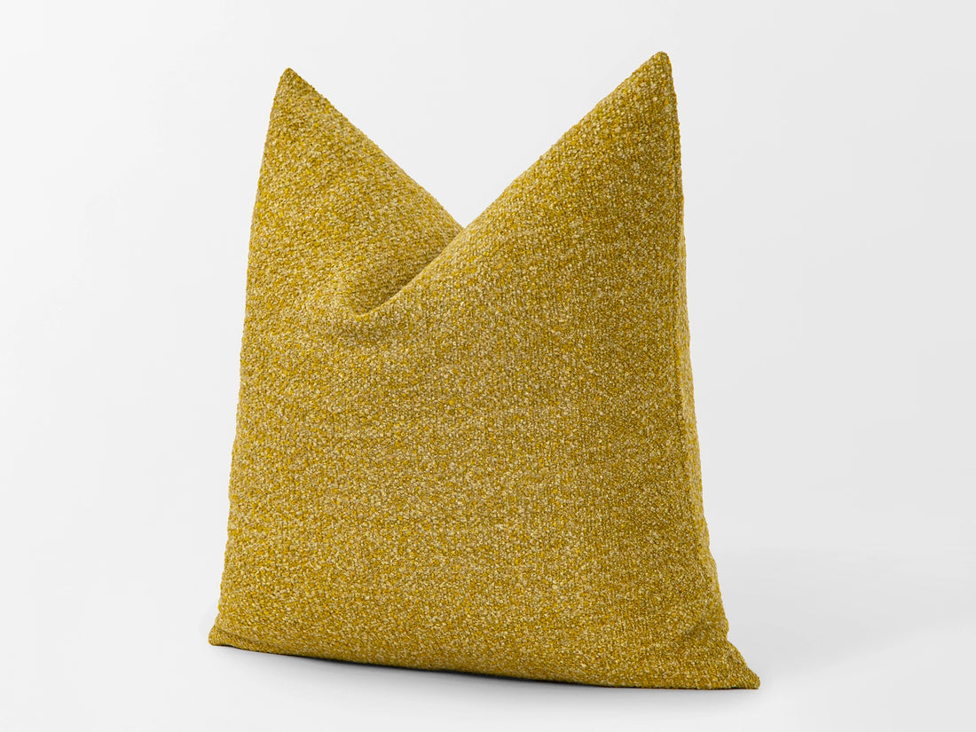Mustard Gold Boucle Pillow Cover