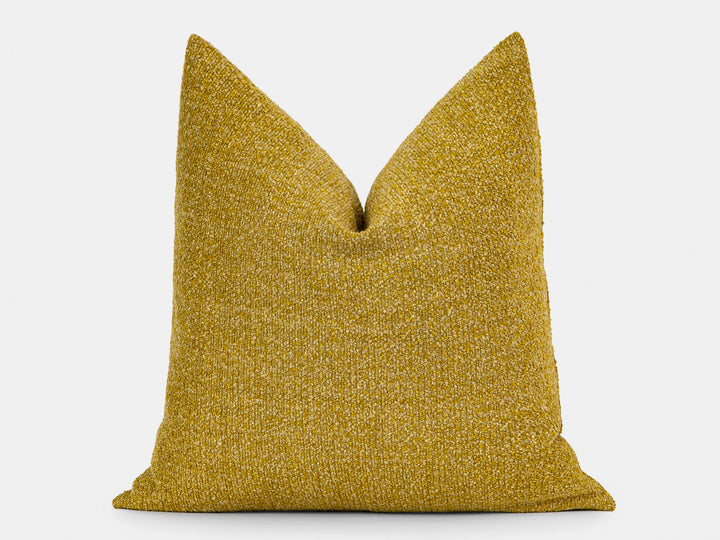 Mustard Gold Boucle Pillow Cover