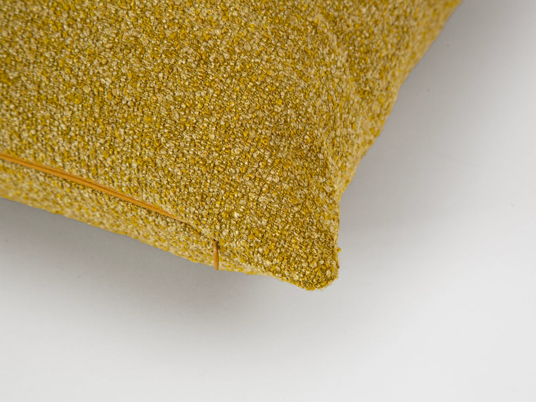 Mustard Gold Boucle Pillow Cover