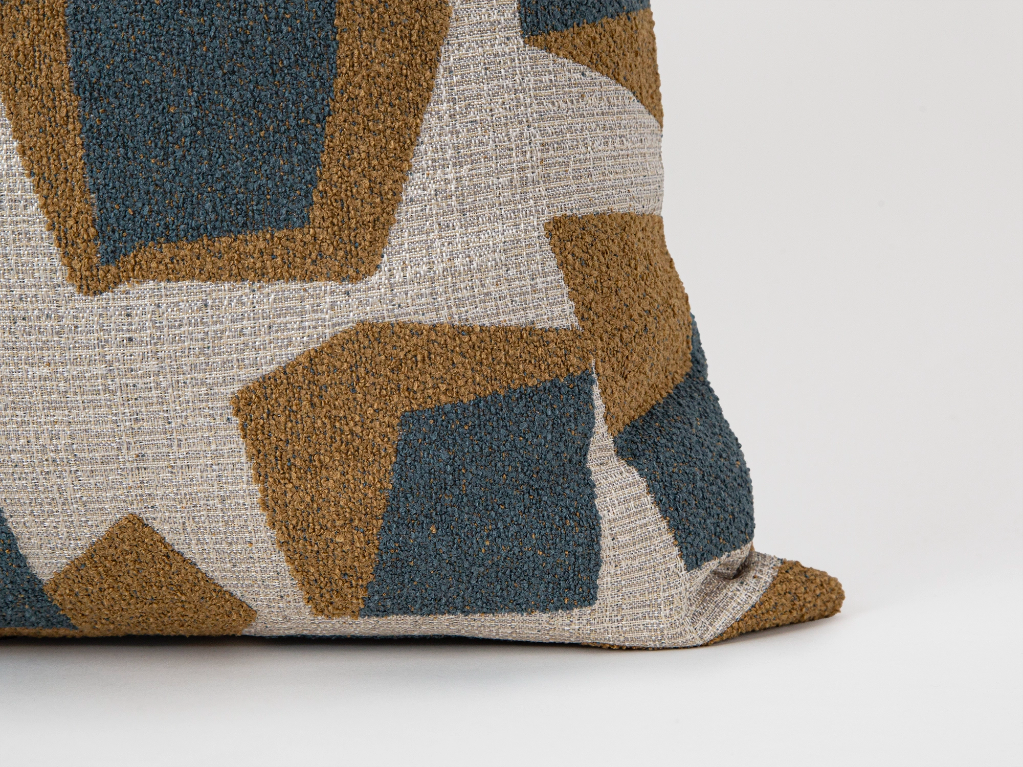 Mustard Geometric Textured Pillow Cover