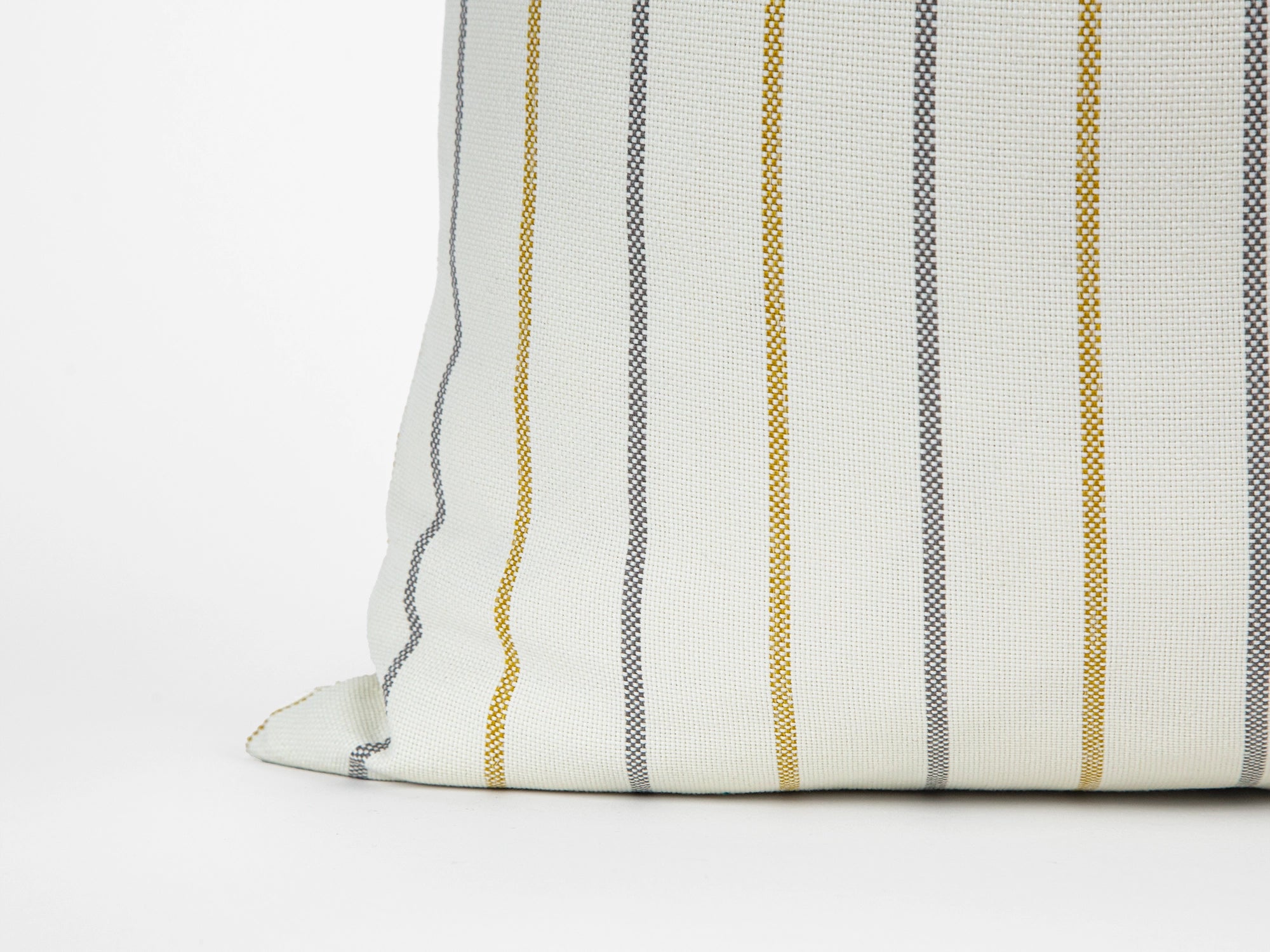 Mustard Coastal Stripe Outdoor Pillow Cover