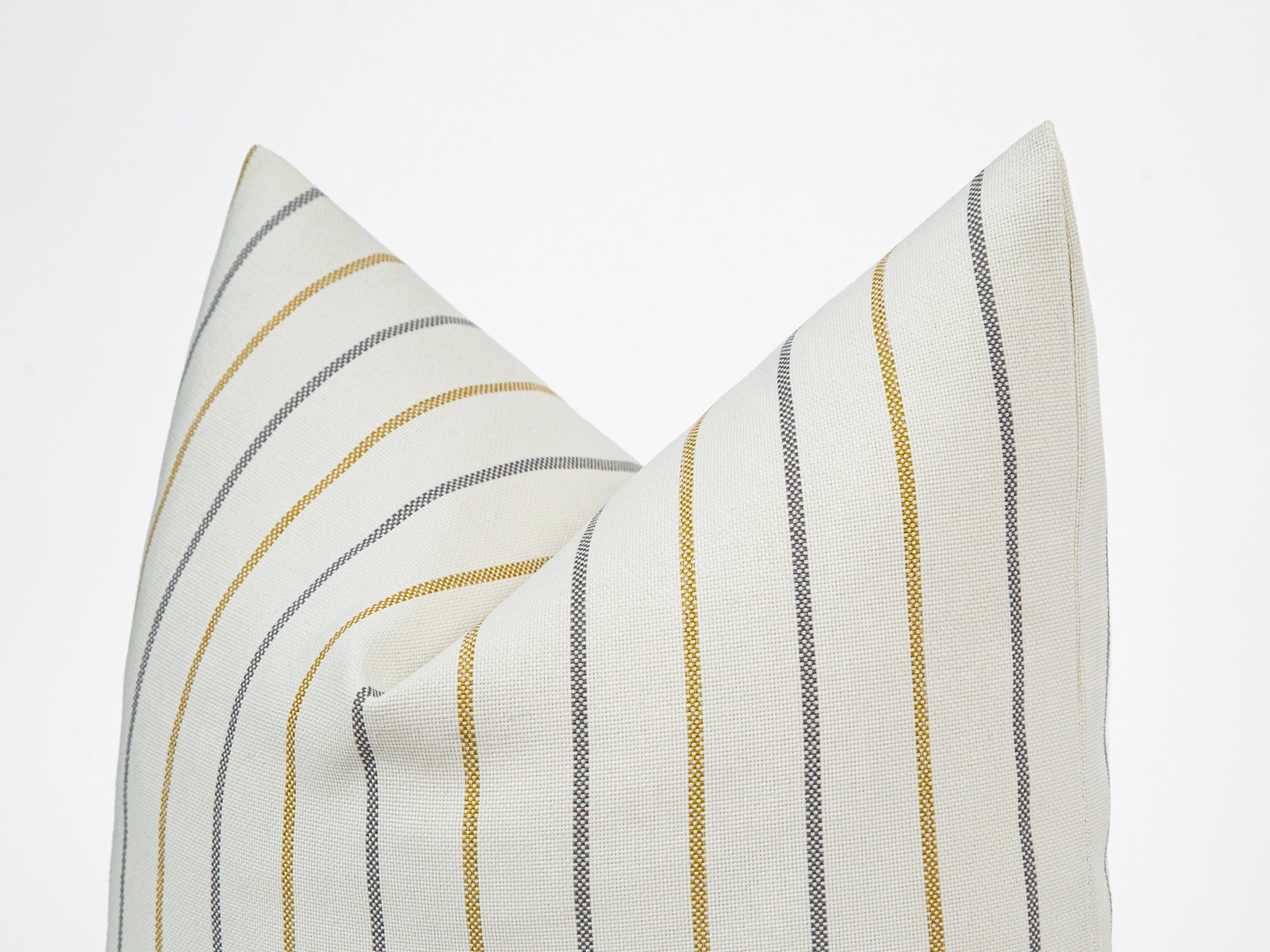 Mustard Coastal Stripe Outdoor Pillow Cover