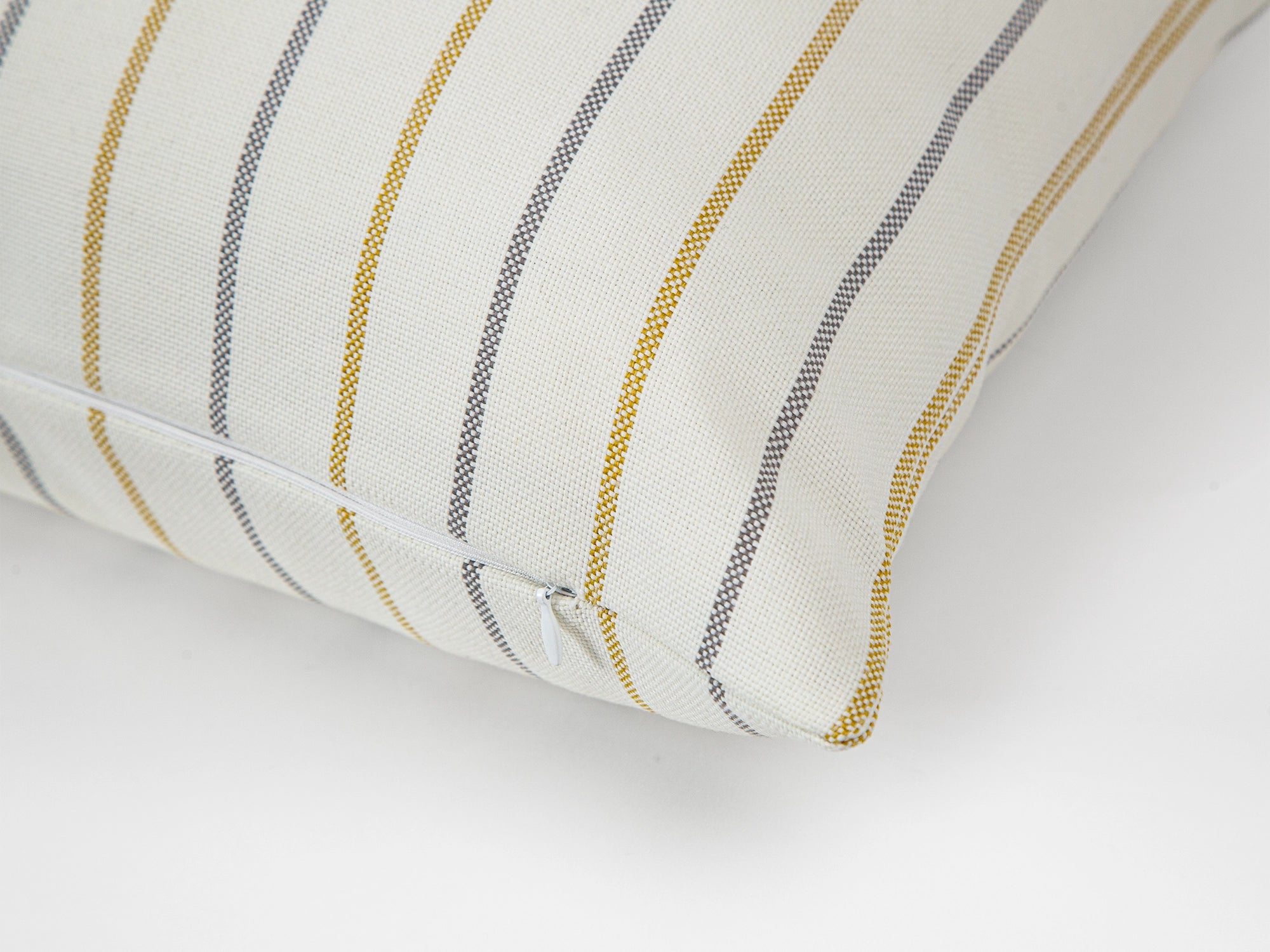 Mustard Coastal Stripe Outdoor Pillow Cover