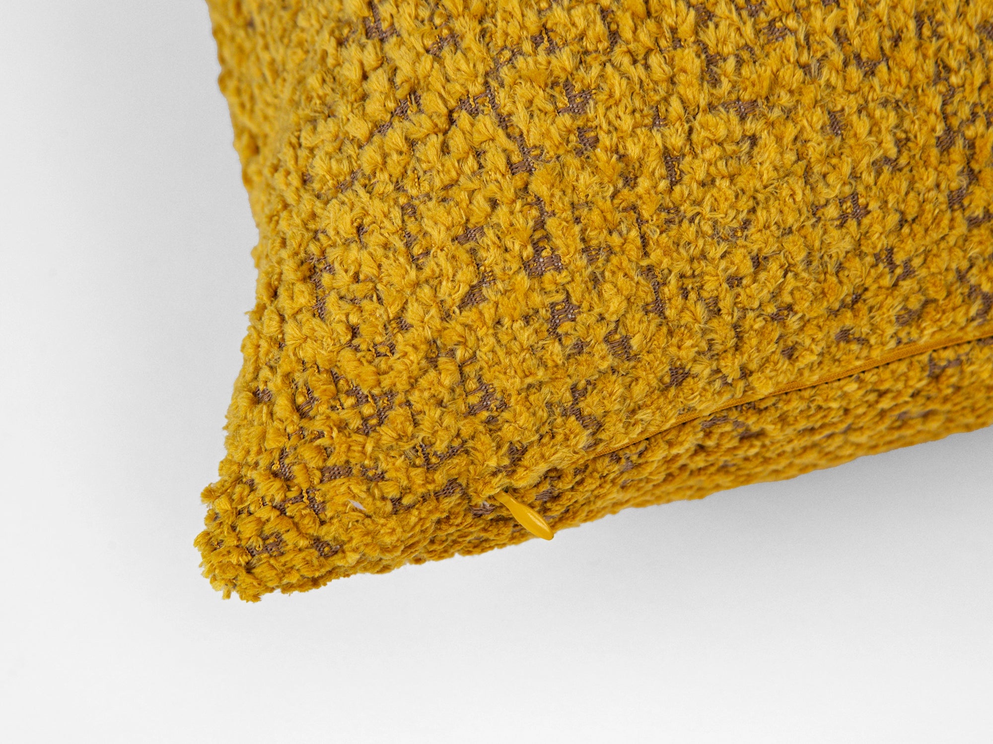 Mustard Plush Pillow Cover - Teddy