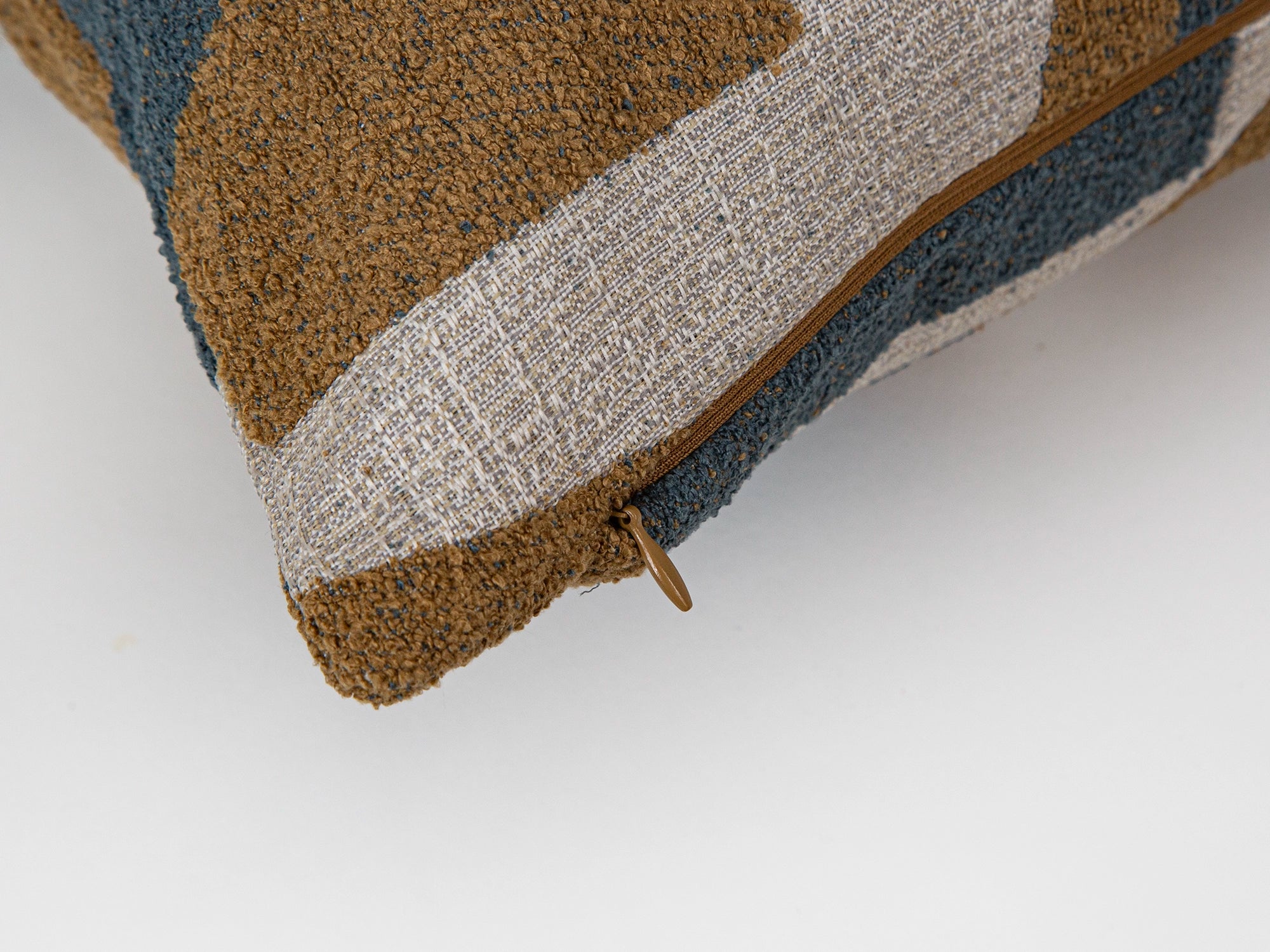 Mustard Geometric Textured Pillow Cover