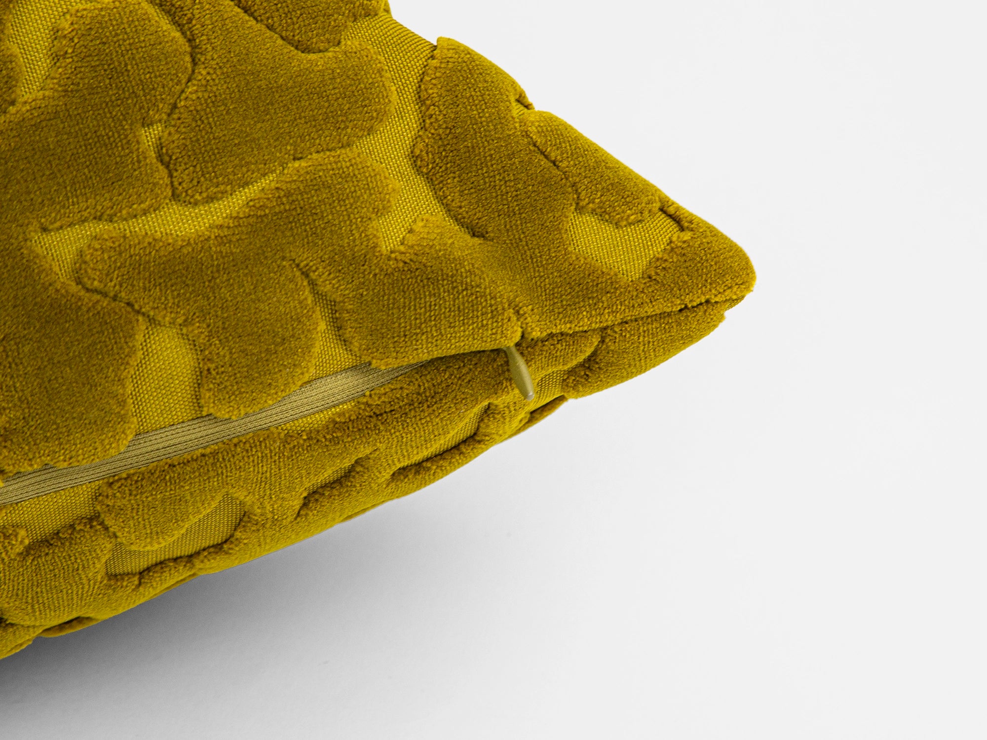Mustard Cut Velvet Pillow Cover
