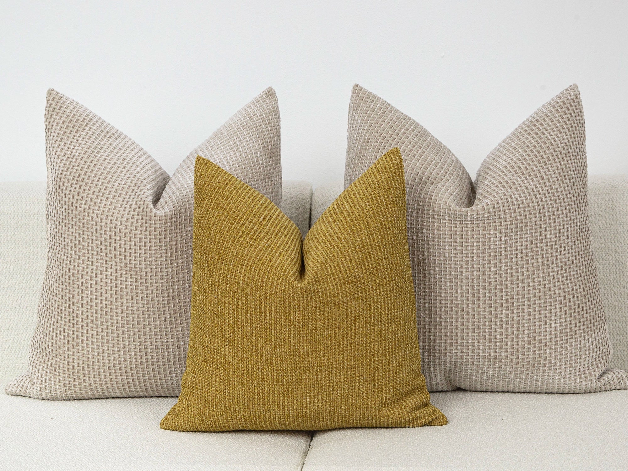 Mustard Striped Boho Pillow Cover