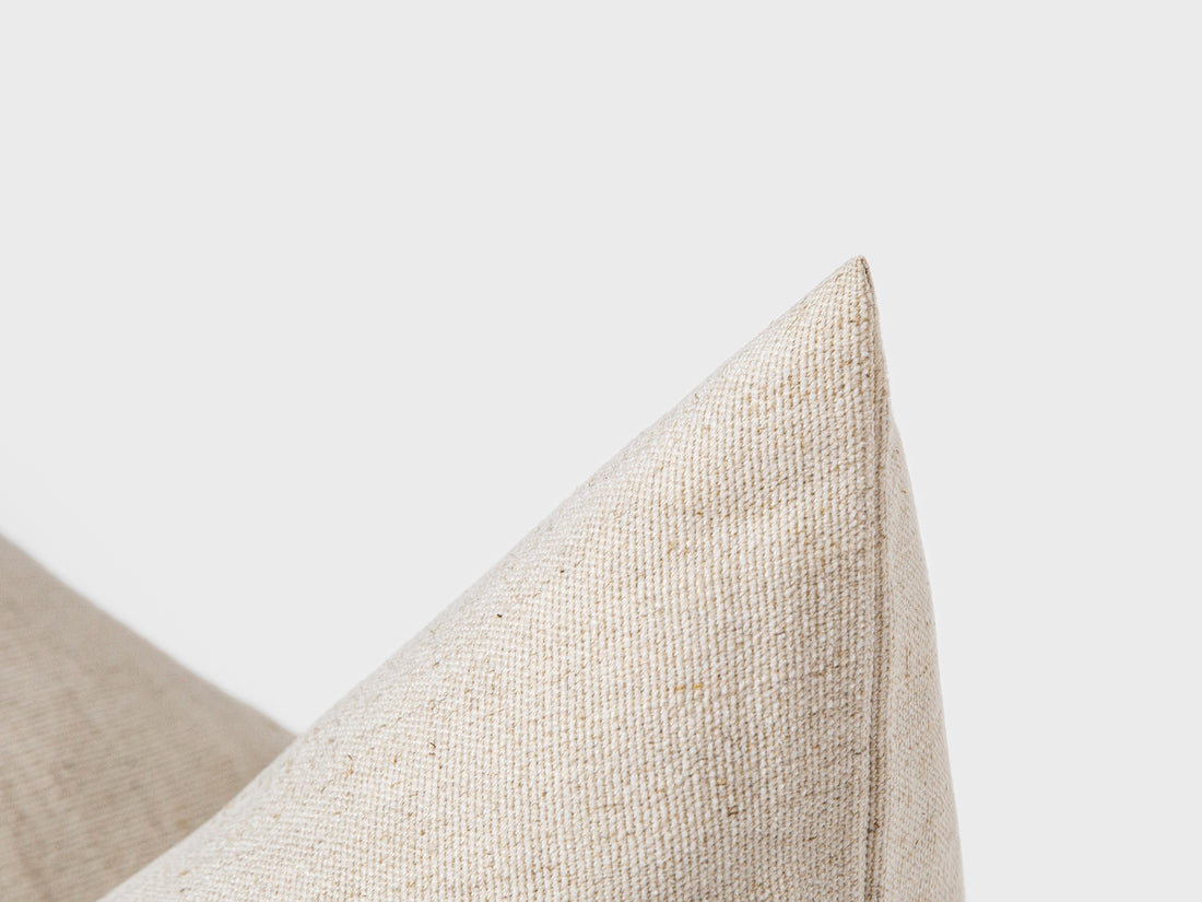 Natural Beige Woven Pillow Cover
