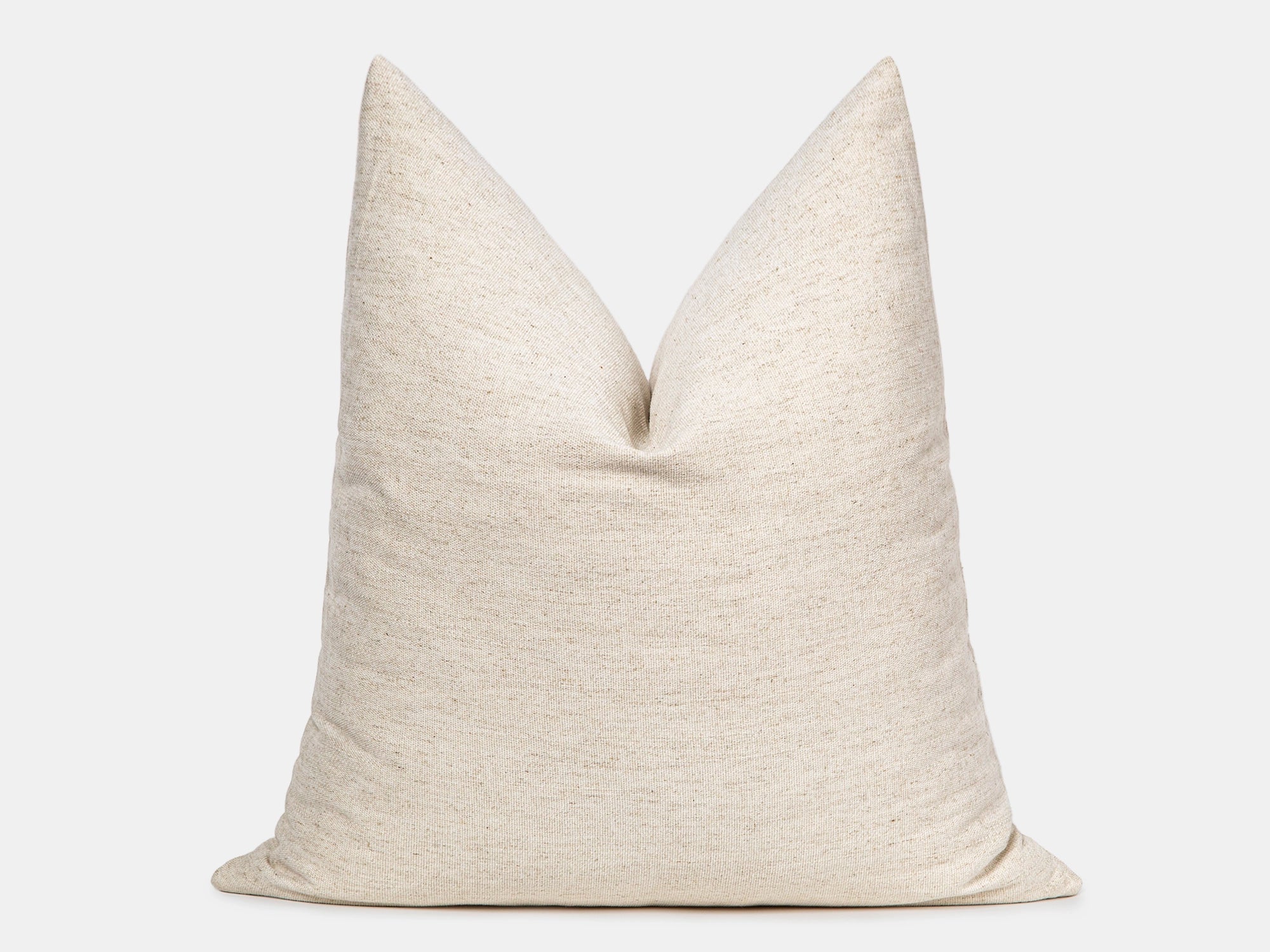Natural Beige Woven Pillow Cover