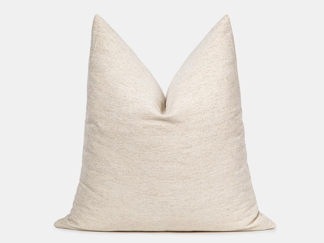 Natural Beige Woven Pillow Cover