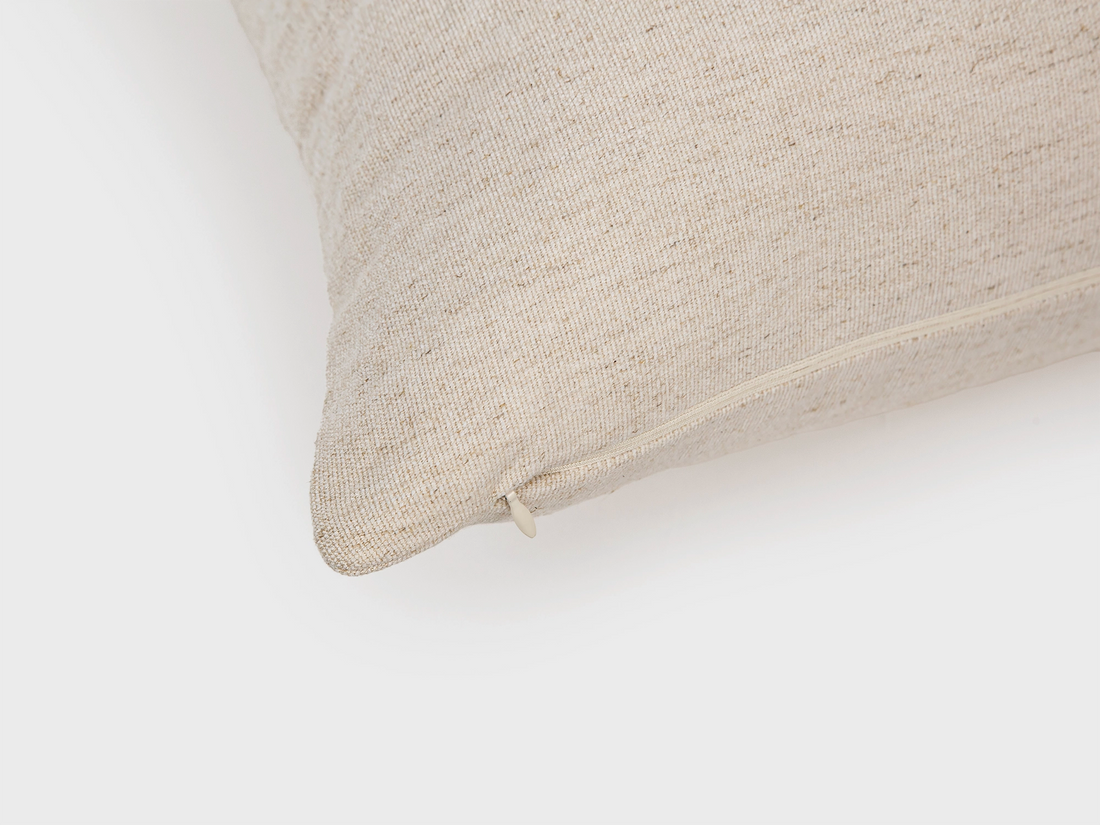 Natural Beige Woven Pillow Cover