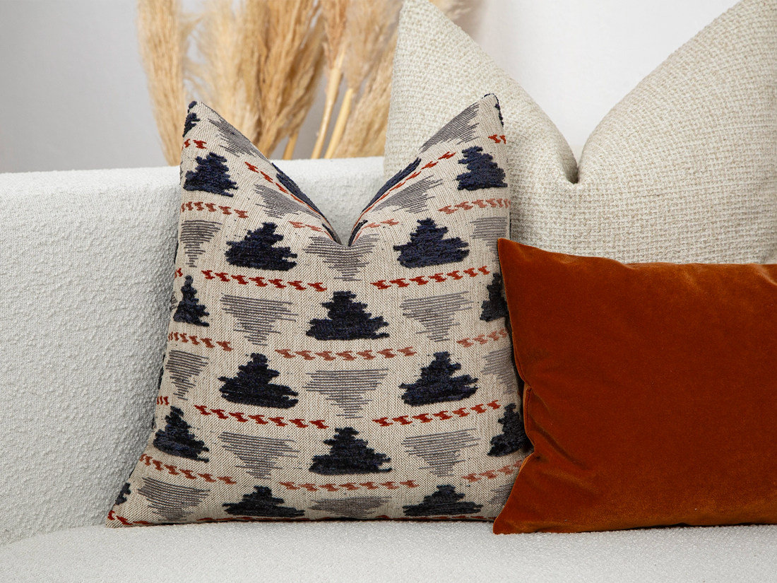 Navy Accent Throw Pillow Cover - Textured & Soft