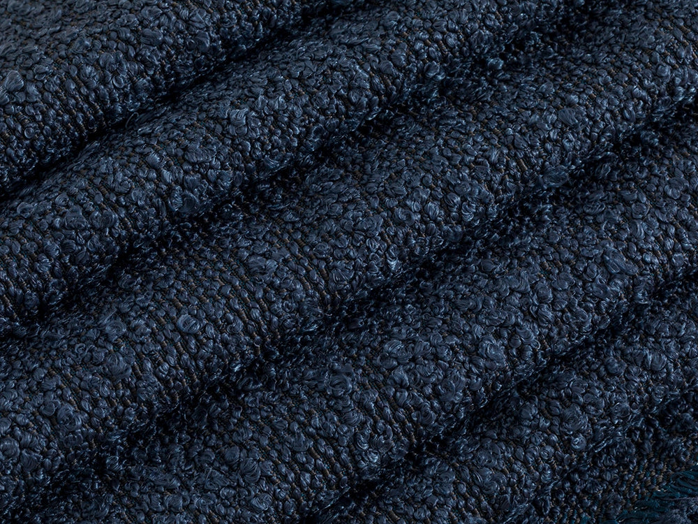 Navy Blue Boucle Upholstery Fabric - Monarch