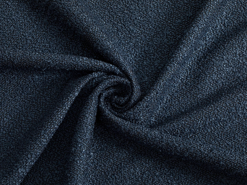 Navy Blue Boucle Upholstery Fabric - Monarch
