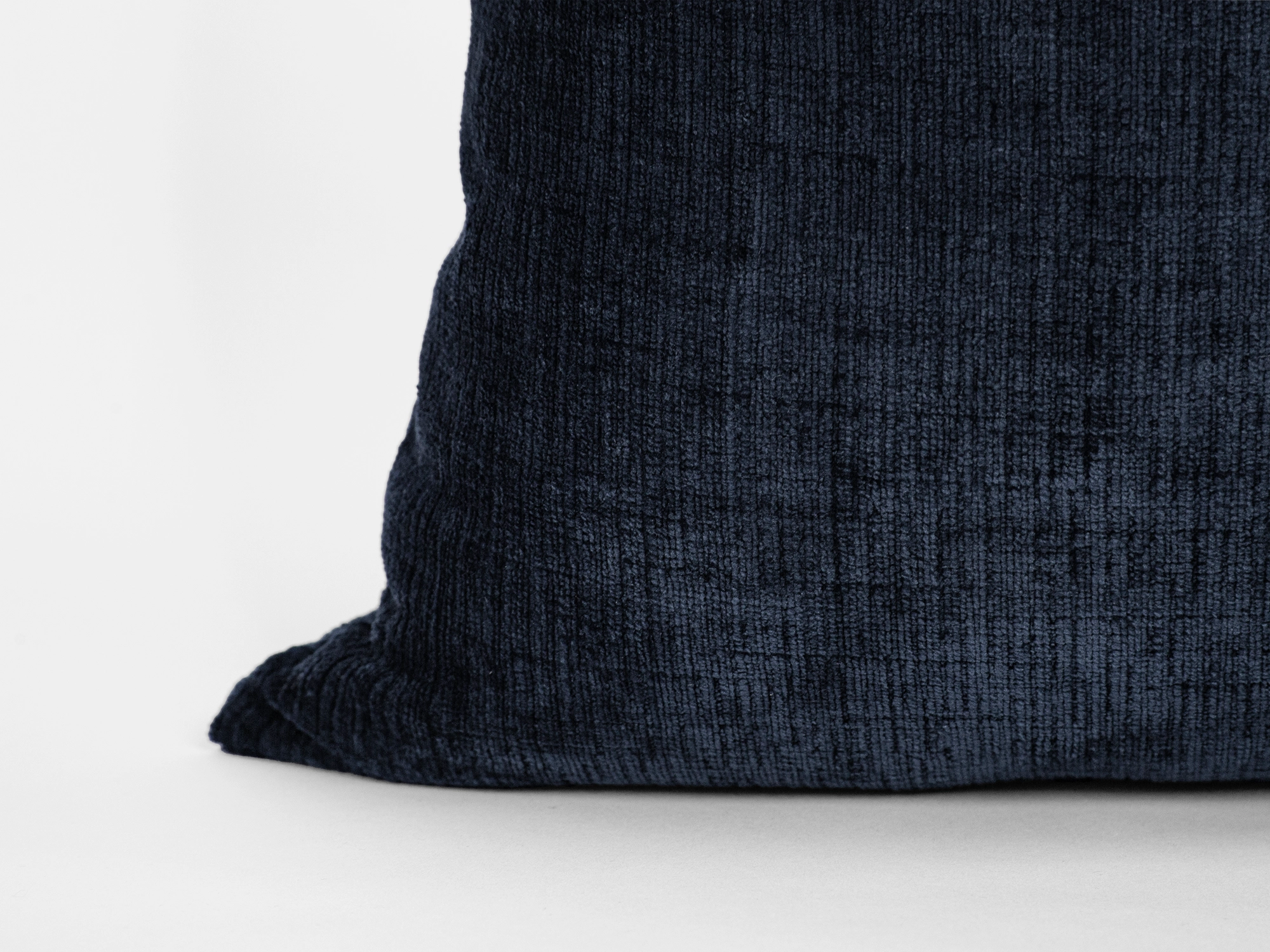 Navy Blue Chenille Pillow Cover - Cozy