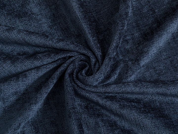 Navy Blue Chenille Upholstery Fabric - Eloria