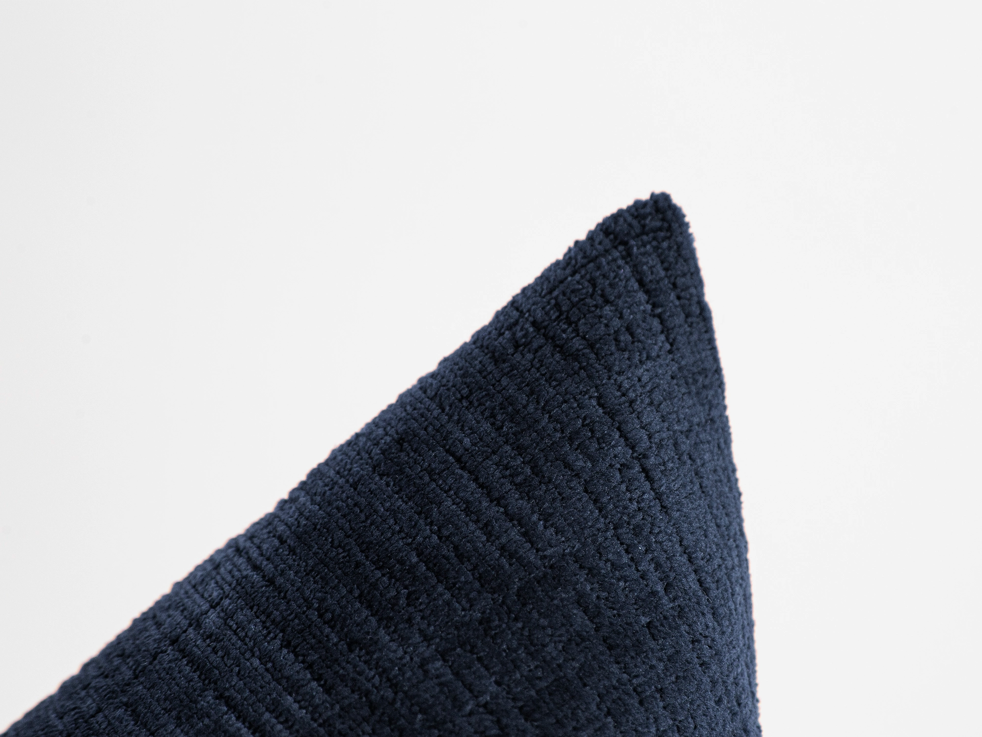 Navy Blue Chenille Pillow Cover - Cozy