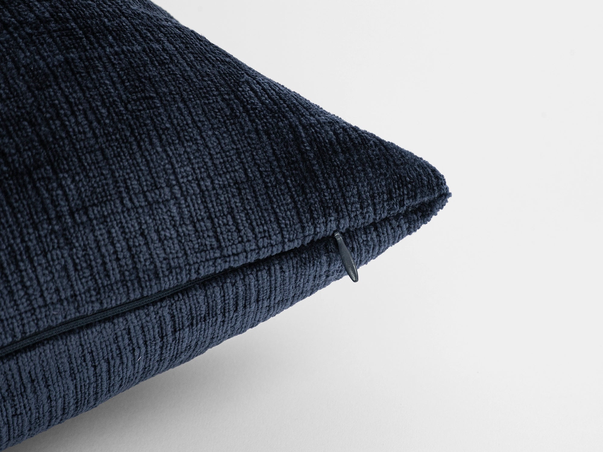 Navy Blue Chenille Pillow Cover - Cozy