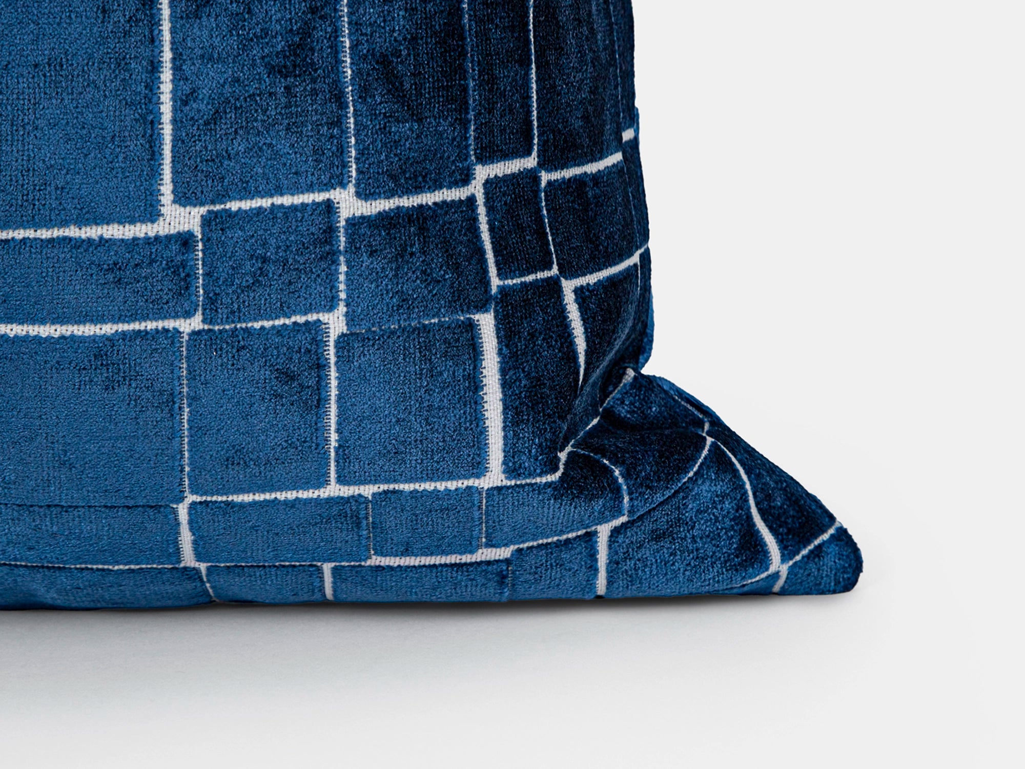 Navy Blue Cut Velvet Pillow Cover