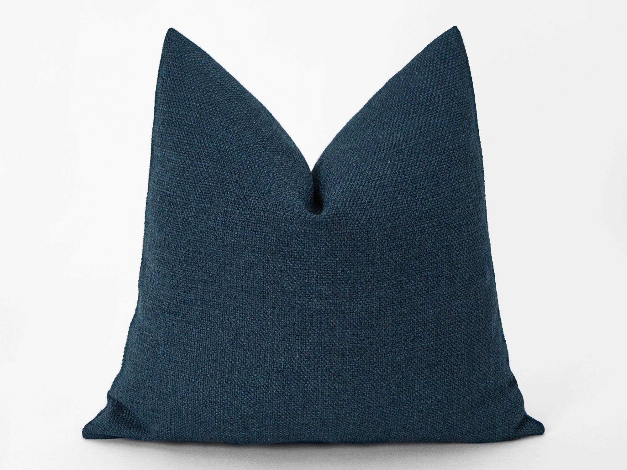 Navy Linen Pillow Cover