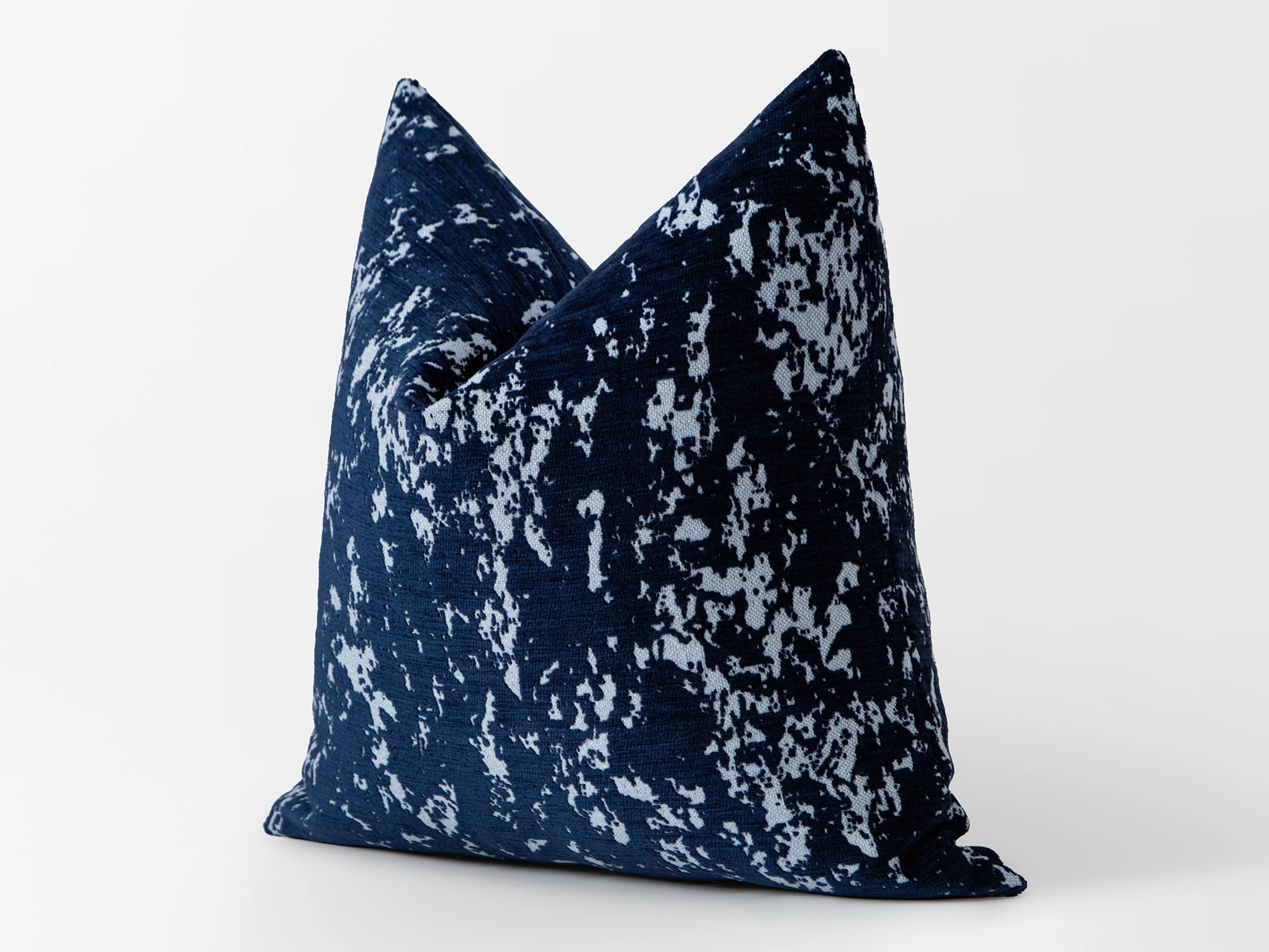Navy Abstract Textured Pillow Cover