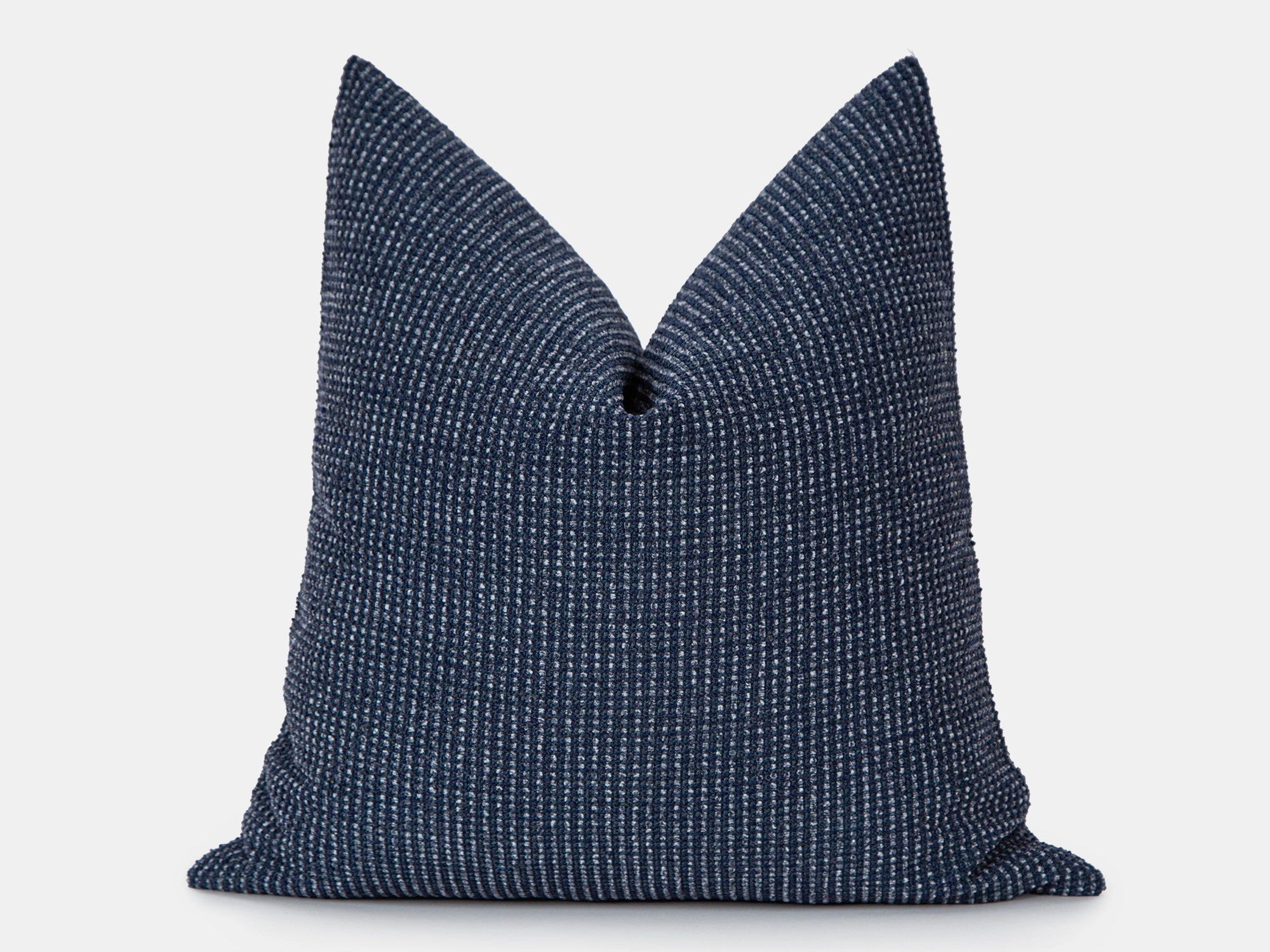Navy Blue Textured Boho Pillow Cover