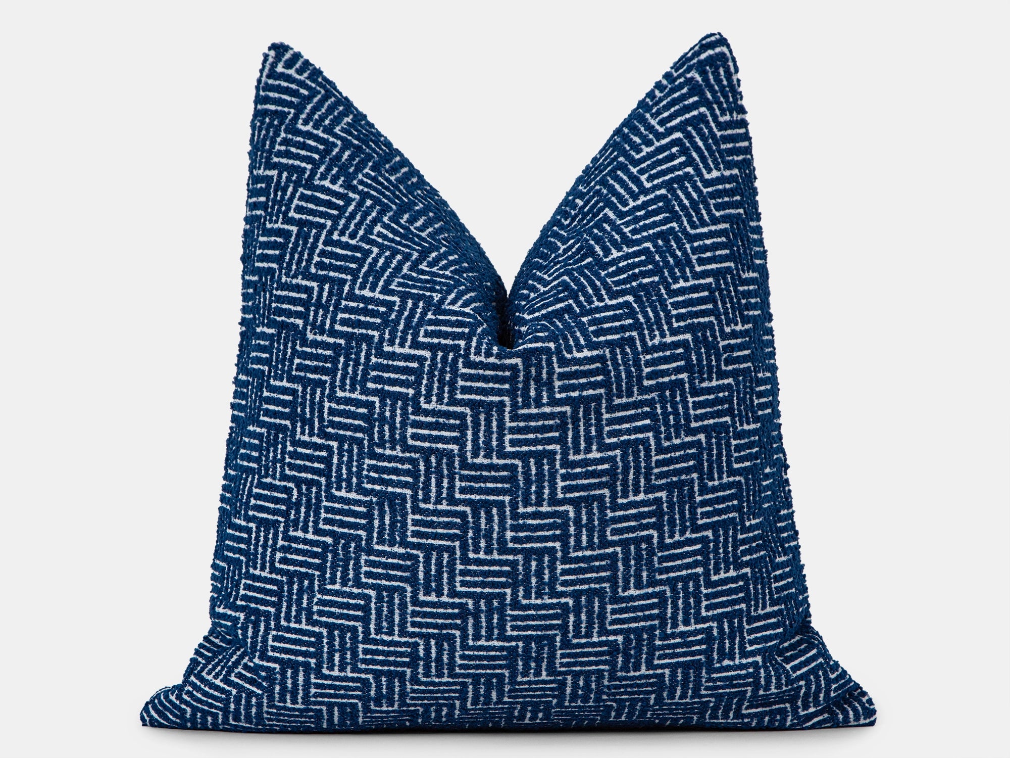 Navy Blue Textured Pillow Cover