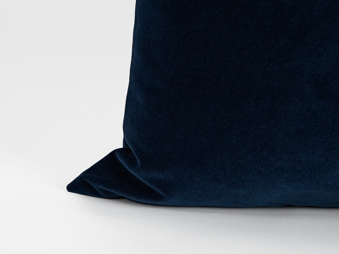 Navy Blue Velvet Pillow Cover
