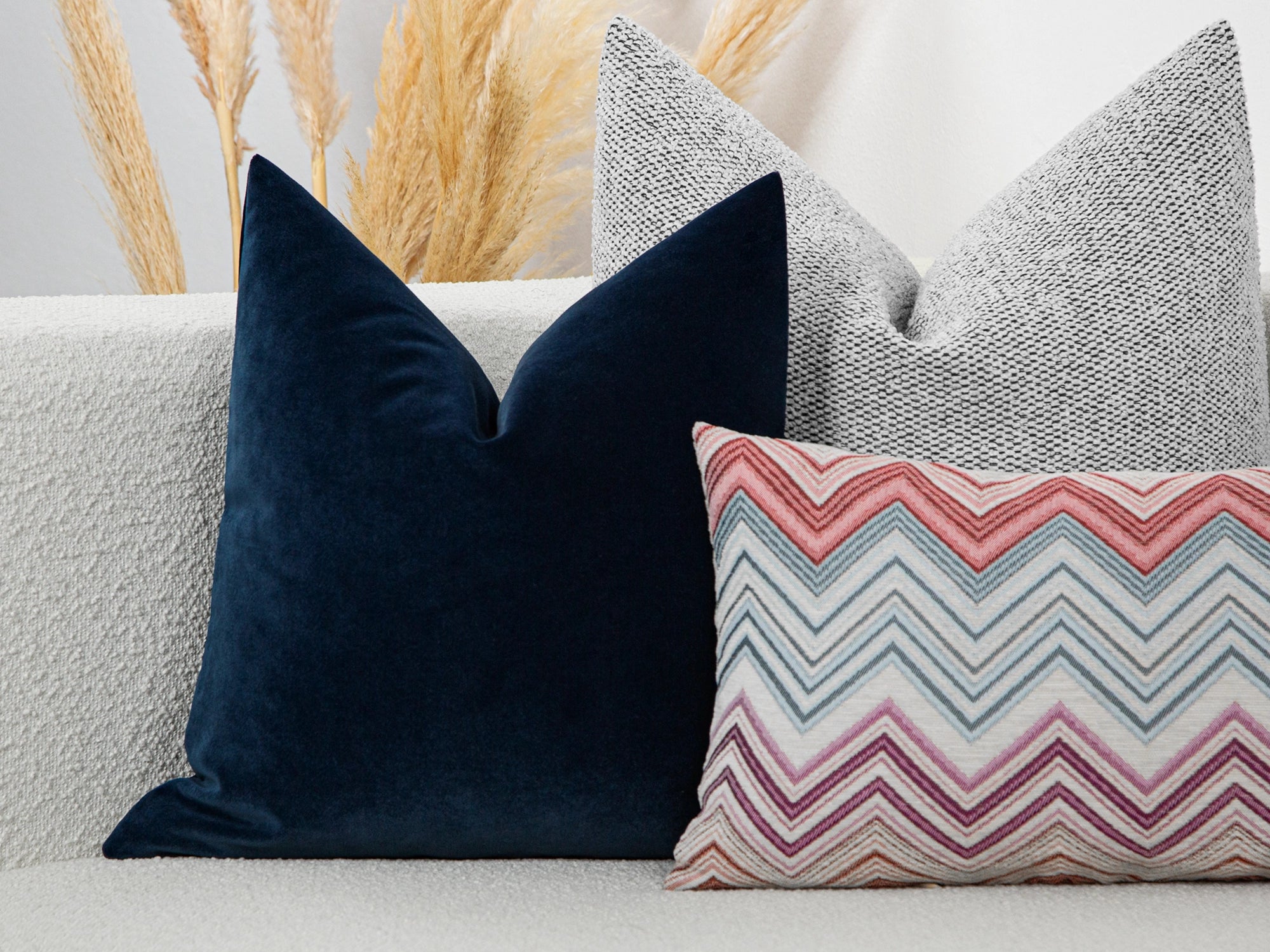 Navy Blue Velvet Pillow Cover