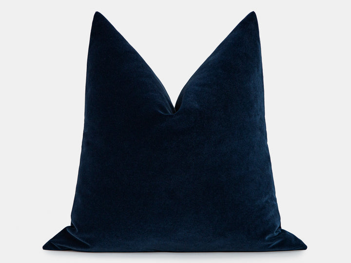 Navy Blue Velvet Pillow Cover