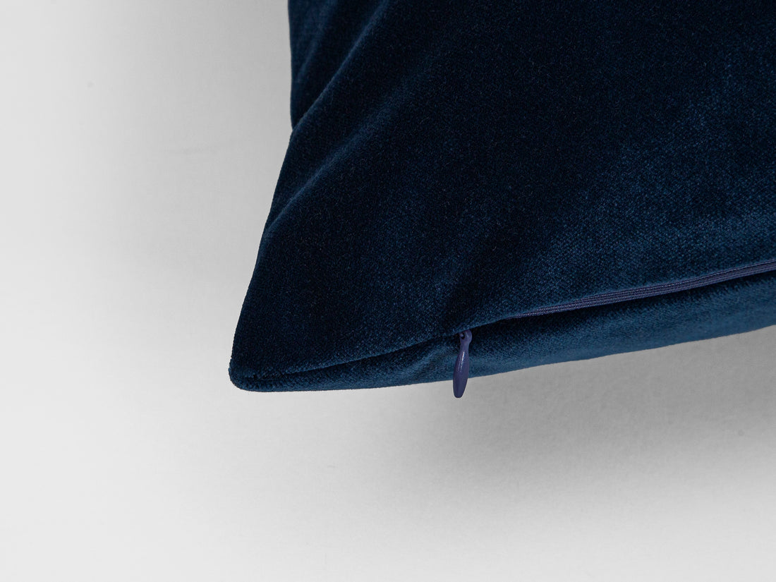 Navy Blue Velvet Pillow Cover