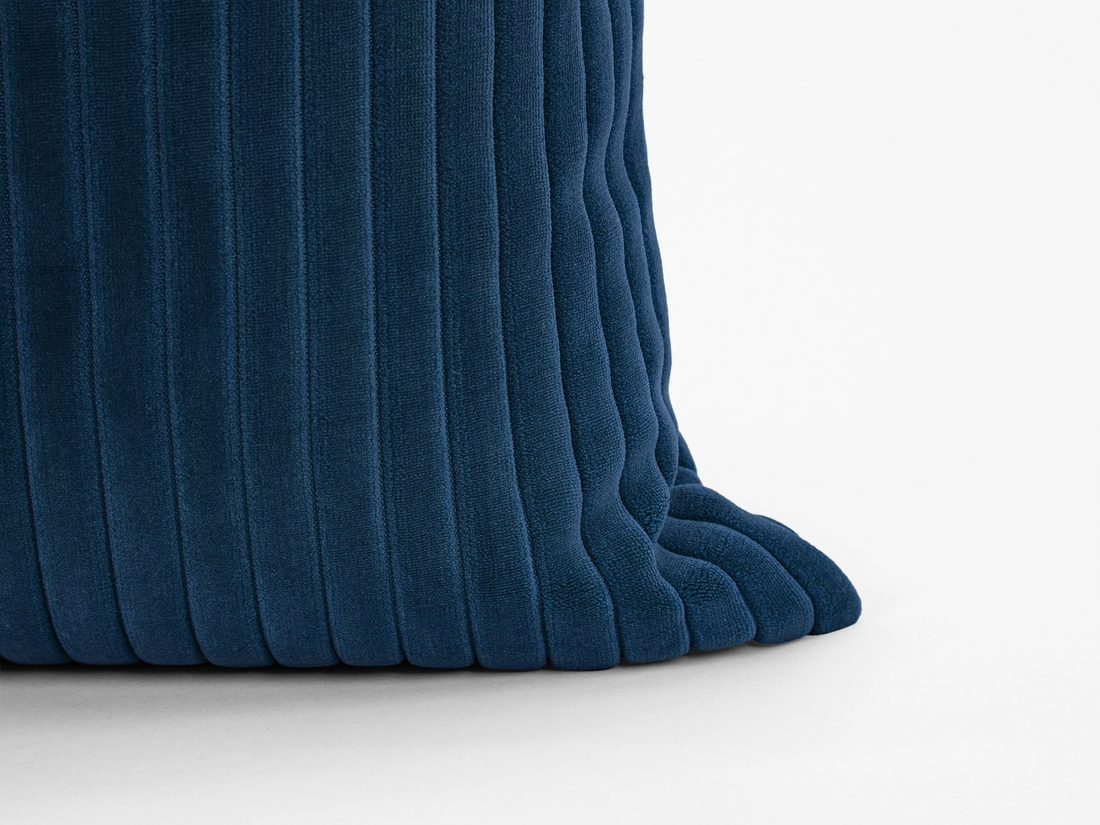 Navy Blue Corduroy Velvet Pillow Cover