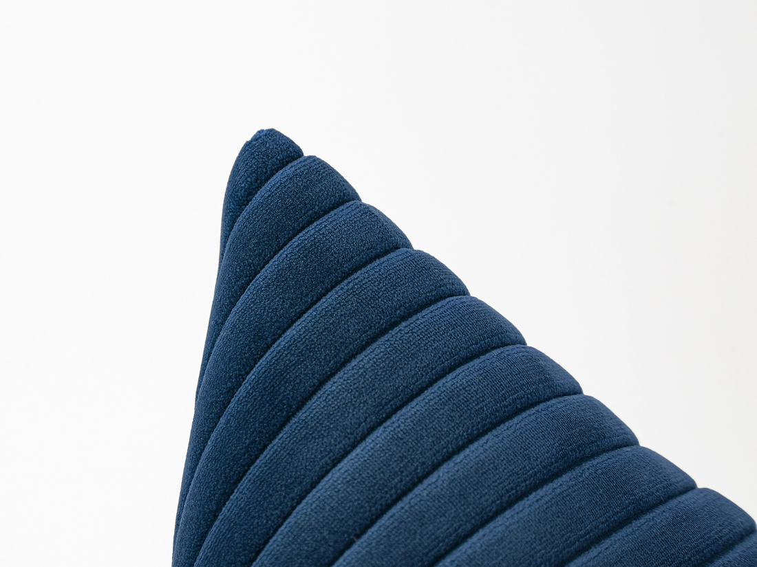 Navy Blue Corduroy Velvet Pillow Cover