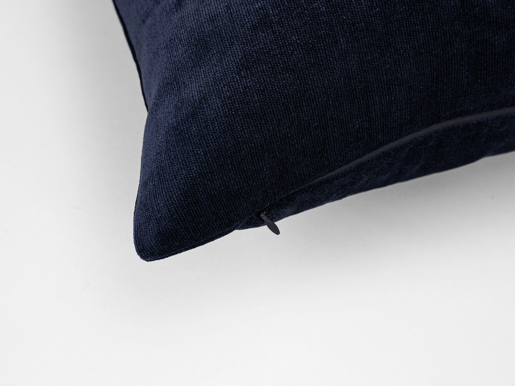 Navy Blue Woven Pillow Cover