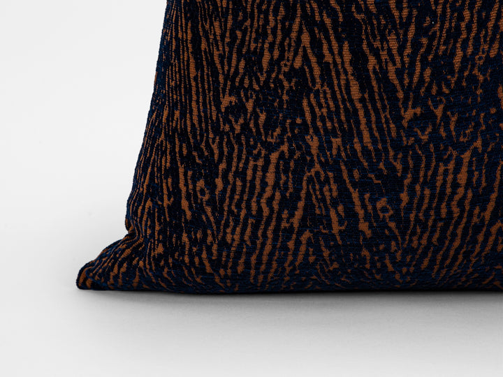 Navy and Rust Abstract Zebra Pillow Cover