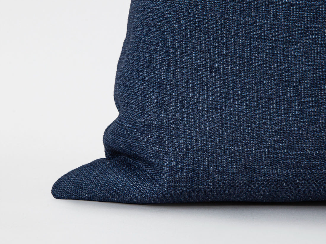Navy Blue Linen Pillow Cover