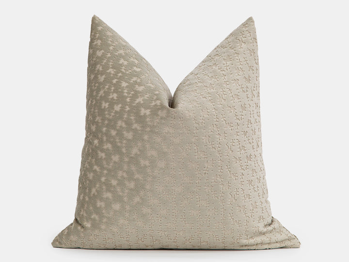 Neutral Cut Velvet Pillow Cover
