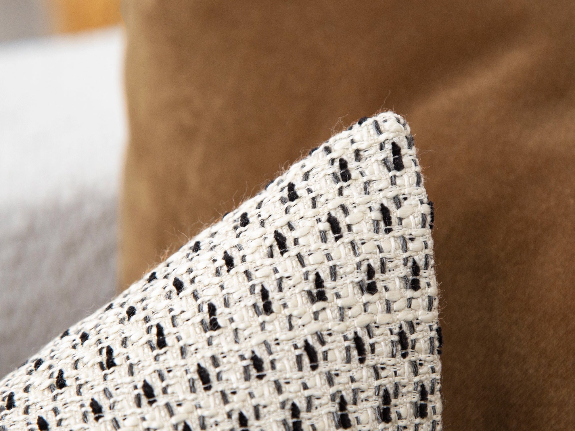 Neutral Beige Structured Woven Pillow Cover