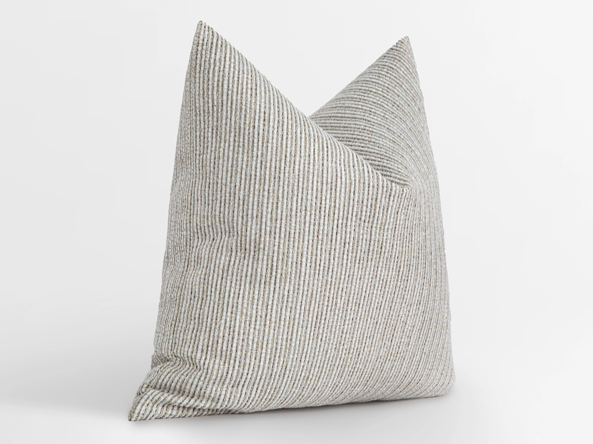 Neutral Pinstripe Throw Pillow Cover