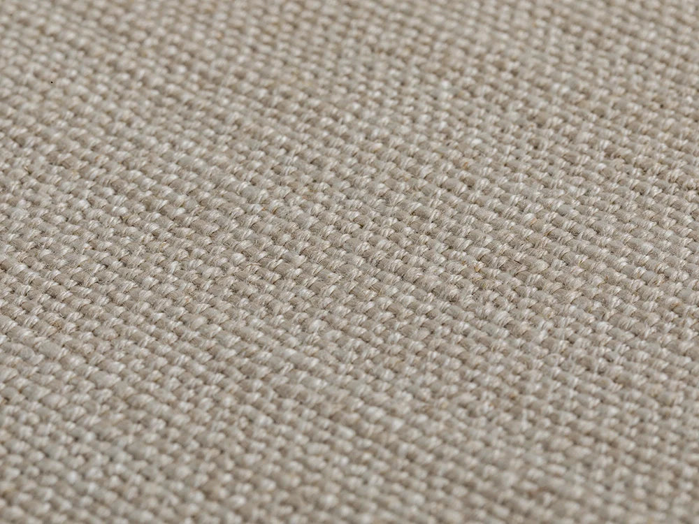 Neutral Beige Linen Look Upholstery Fabric - Cunda
