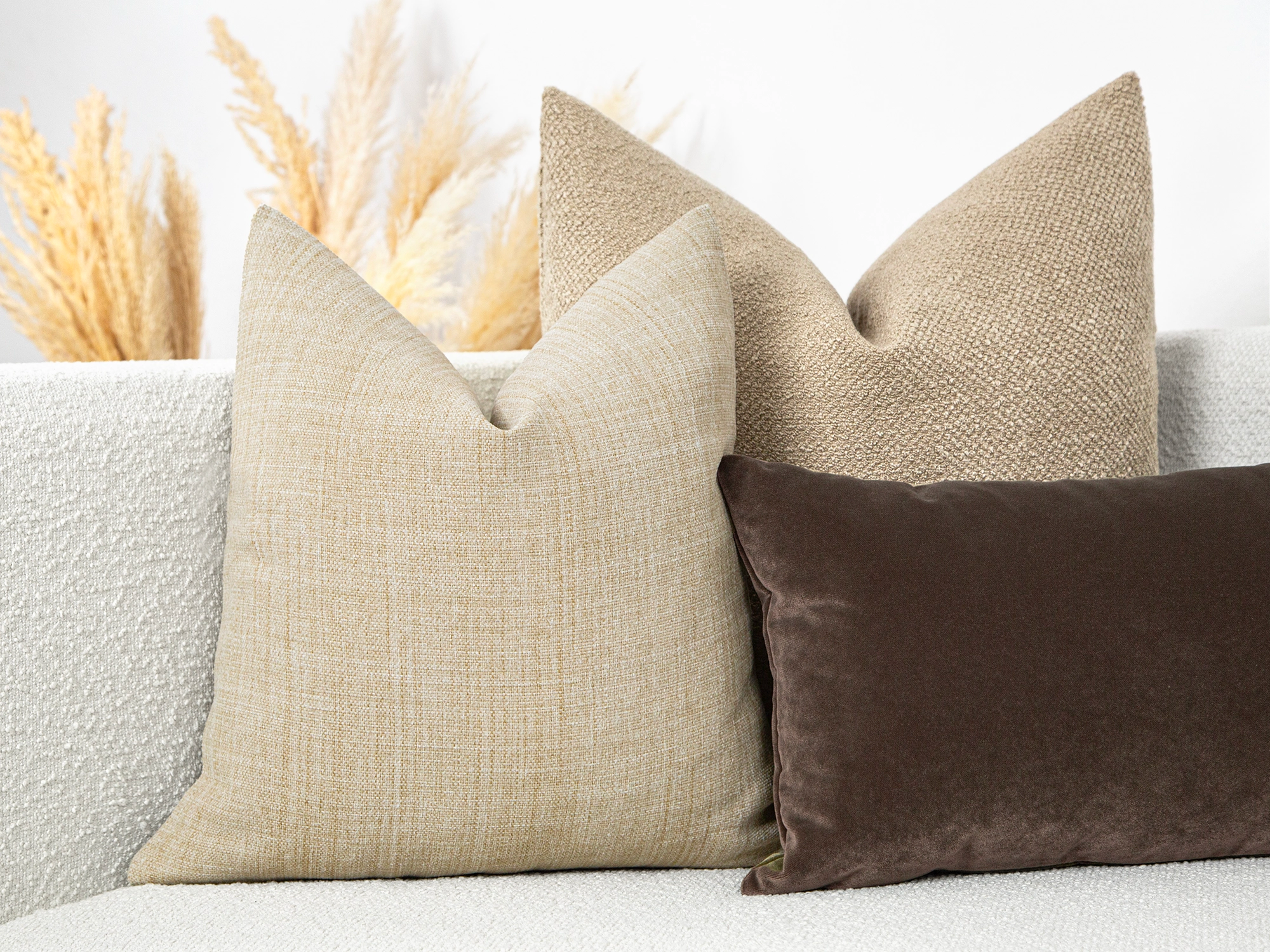 Earthy Beige Linen Pillow Cover