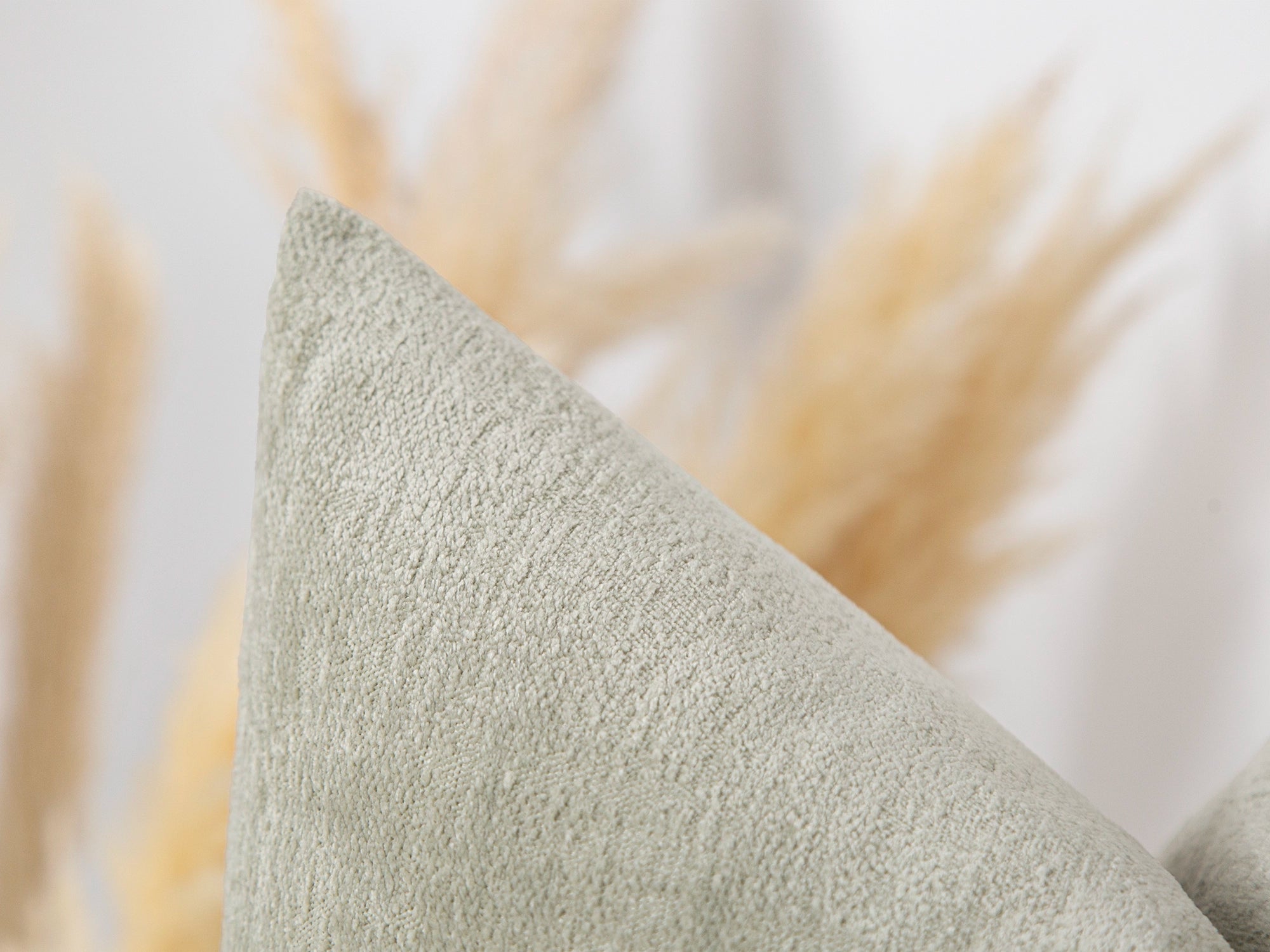 Beige Chenille Throw Pillow Cover