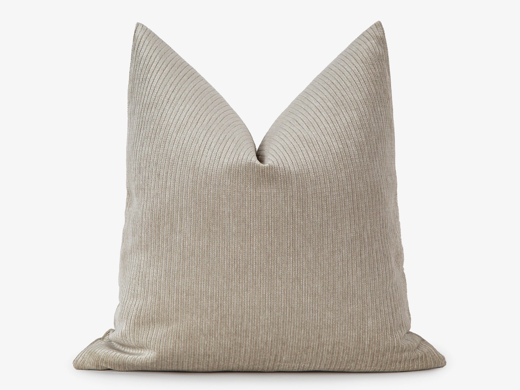 Neutral Beige Striped Pillow Cover