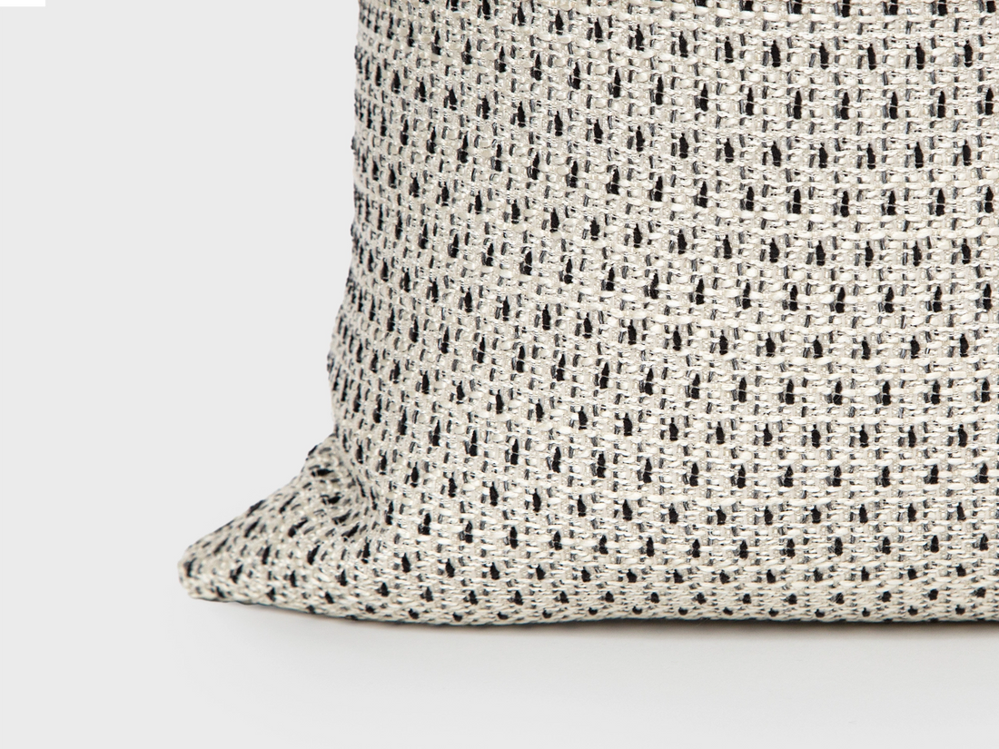 Neutral Beige Structured Woven Pillow Cover