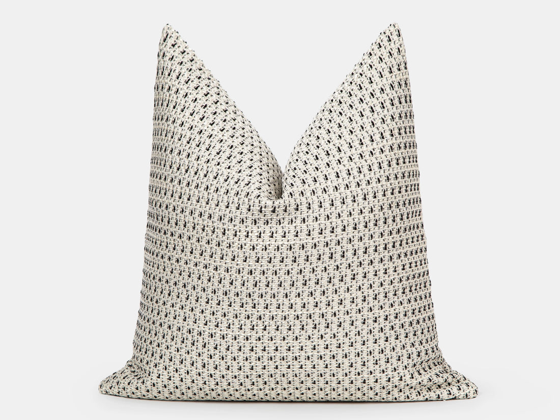Neutral Beige Structured Woven Pillow Cover