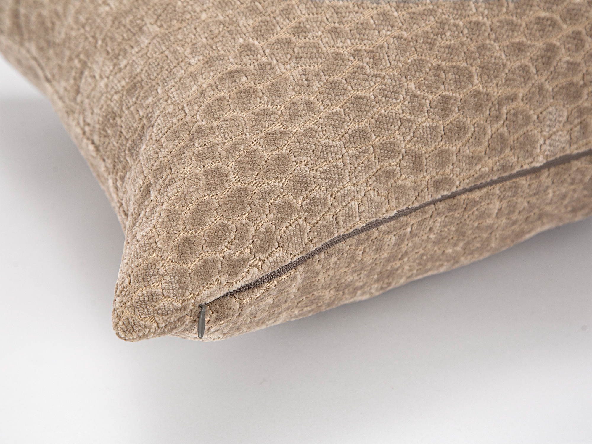 Beige Textured Cozy Pillow Cover