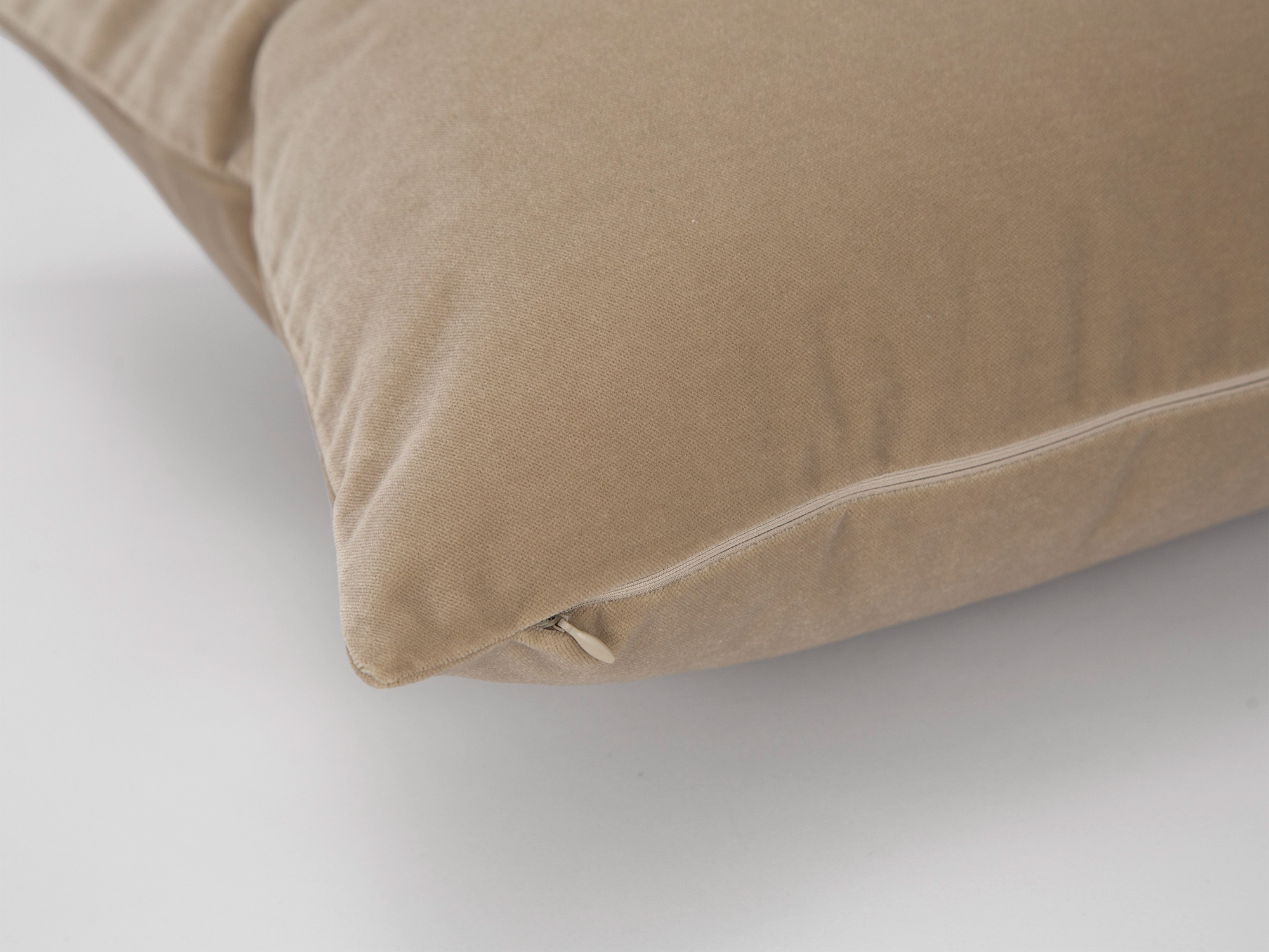 Beige Velvet Pillow Cover