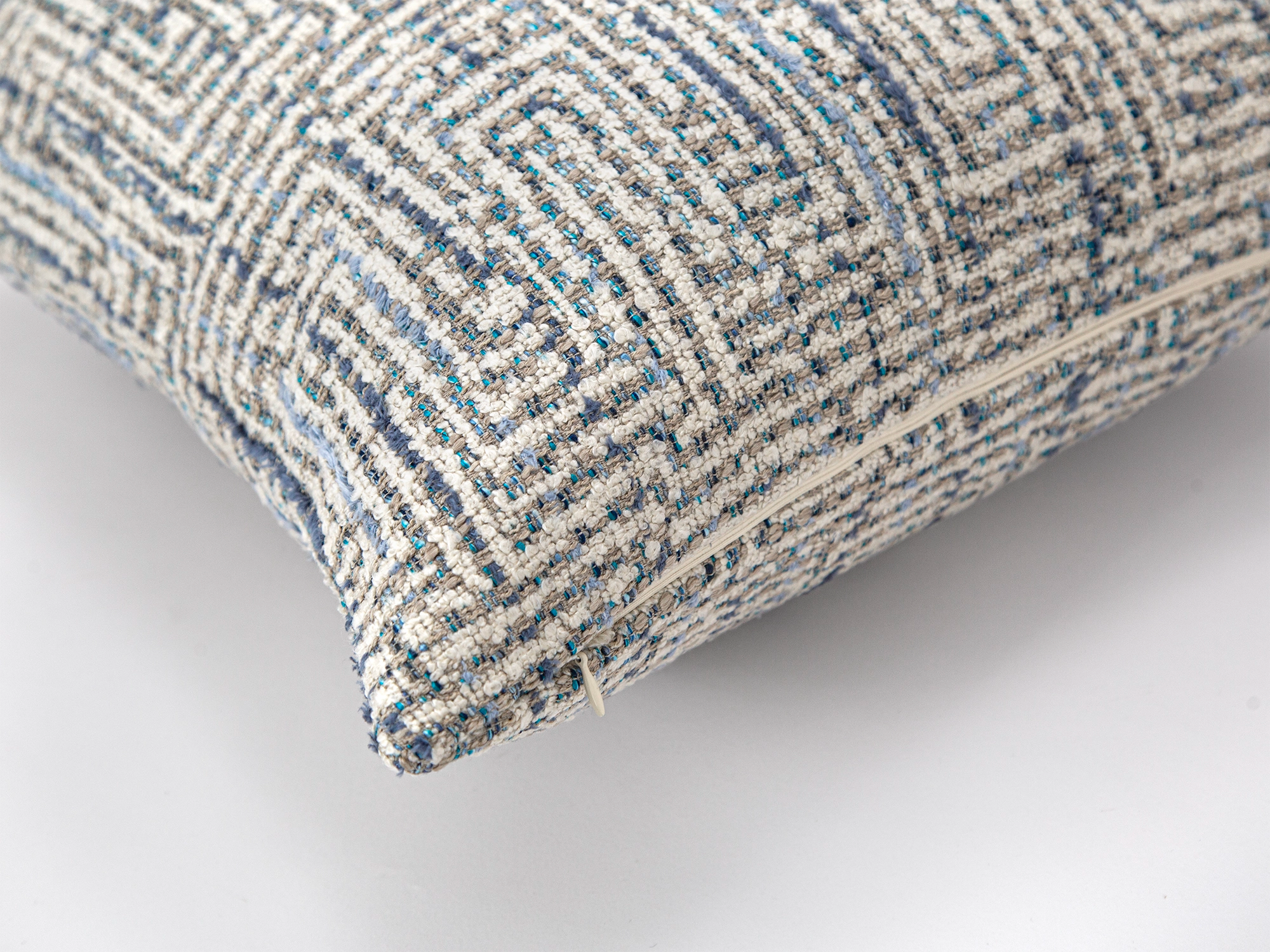 Dusty Blue Artisan Throw Pillow Cover
