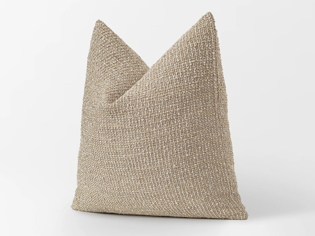 Beige Textured Boho Pillow Cover