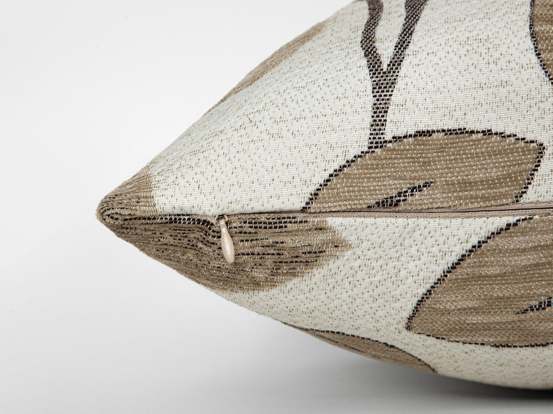 Neutral Mid-Century Botanical Pillow Cover